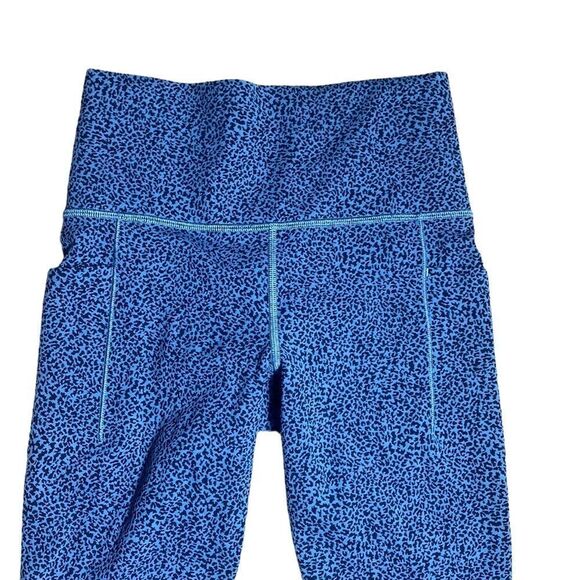 Athleta salutation stash II textured tight size xs blue green 7/8 - Picture 5 of 9